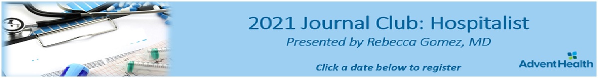 2021 Journal Club: Hospitalist - 7/29/2021 Banner